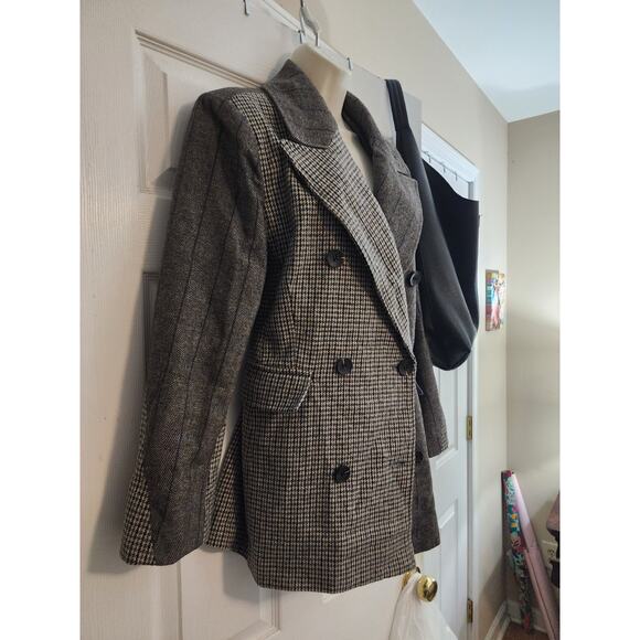 avec les filles womens anthropologie mixed tweed jacket size large lined - Picture 13 of 16